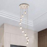 10-Light Industrial Pendant Chandelier for Dining Spaces