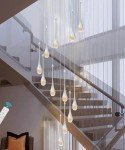 Dimmable Silver Spiral Crystal Chandelier Light