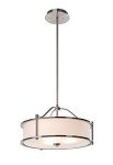 Brushed Nickel 3-Light Drum Pendant Light