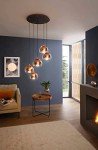 Copper-Colored Metal Pendant Light for Dining Room