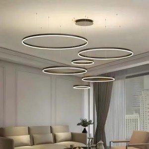 Modern DIY Circle LED Chandelier with Remote Control