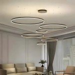 Modern DIY Circle LED Chandelier with Remote Control