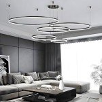 Modern DIY Circle LED Chandelier with Remote Control