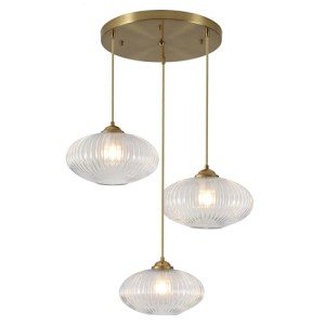 Modern 3-Light Glass Pendant Hanging Light Fixture