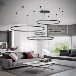 Modern DIY Circle LED Chandelier with Remote Control