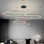 Modern DIY Circle LED Chandelier with Remote Control