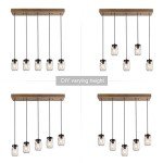 Rustic 5-Light Mason Jar Chandelier Pendant Light