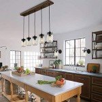 Rustic 5-Light Mason Jar Chandelier Pendant Light