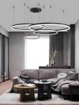 Modern DIY Circle LED Chandelier with Remote Control
