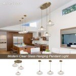 Modern 3-Light Glass Pendant Hanging Light Fixture