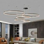 Modern DIY Circle LED Chandelier with Remote Control