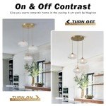Modern 3-Light Glass Pendant Hanging Light Fixture