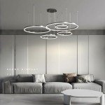 Modern DIY Circle LED Chandelier with Remote Control