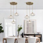 Modern 3-Light Glass Pendant Hanging Light Fixture