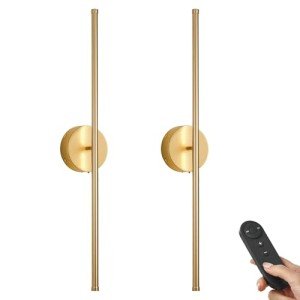 Remote-Controlled Dimmable Battery Wall Sconces (2 Pack)