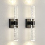 Set of 2 LED Glass Wall Sconces