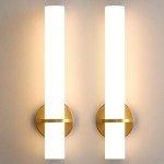 Gold Dimmable Wall Sconces - Set of Two