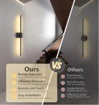 Remote Control Battery-Powered Wall Sconces - 2 Pack