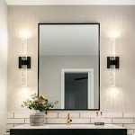 Set of 2 LED Glass Wall Sconces