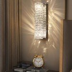 Adjustable Silver Chrome Crystal Wall Sconce Set