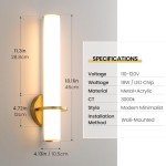 Gold Dimmable Wall Sconces - Set of Two