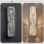 Adjustable Silver Chrome Crystal Wall Sconce Set
