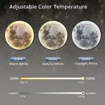 Dimmable Remote Control Moon Wall Lamp 31.5