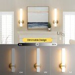 Gold Dimmable Wall Sconces - Set of Two