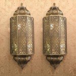 Moroccan LED Wall Lamp Sconce - 2 Pack