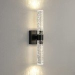 Set of 2 LED Glass Wall Sconces