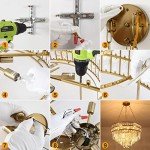 Modern Gold Finish Crystal Chandelier Pendant Light