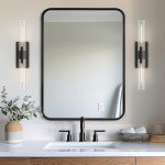 Modern Black Wall Sconces with Clear Glass Shade