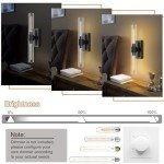 Modern Black Wall Sconces with Clear Glass Shade