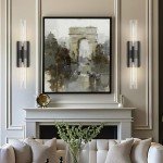 Modern Black Wall Sconces with Clear Glass Shade