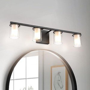 4-Light Farmhouse Bathroom Vanity Light Fixture