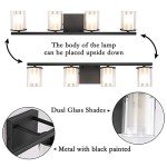 4-Light Farmhouse Bathroom Vanity Light Fixture