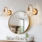 Vintage Brass Plug-In Wall Sconces - Set of Two