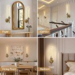 Brass Wall Sconces Set of Two - 19" Gold