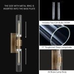 Brass Dimmable Wall Sconces Set of Two