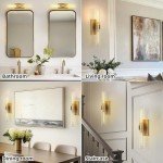 Brass Dimmable Wall Sconces Set of Two