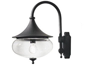 Clea Handmade Outdoor Swan Neck Lantern - Black