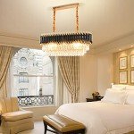 Luxury Black Crystal Chandelier for Dining & Living Room