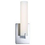 Chrome Tube LED Wall Sconce by George Kovacs