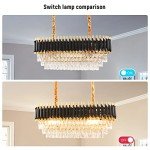 Luxury Black Crystal Chandelier for Dining & Living Room
