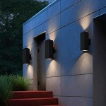 RGB LED Up and Down Outdoor Wall Lights