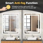 Hivone Dimmable LED Wall Vanity Mirror 28"x36