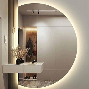 Backlit Defogging Makeup Wall Mirror with Dimmable LED