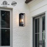 Mirrea 18" Matte Black Outdoor Wall Sconce Set
