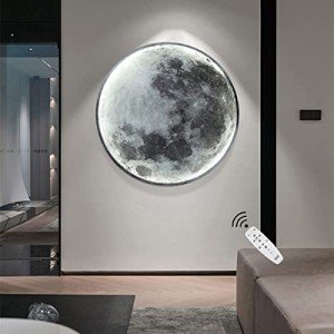 Dimmable LED Moon Wall Light with Remote Control