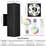 KIZON Smart RGB Outdoor Sconce Lights (2 Pack)